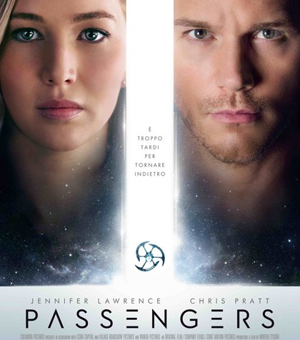 passengers jennifer lawrence chris pratt poster locandina