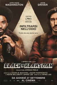 Blackkklansman locandina manifesto italiano